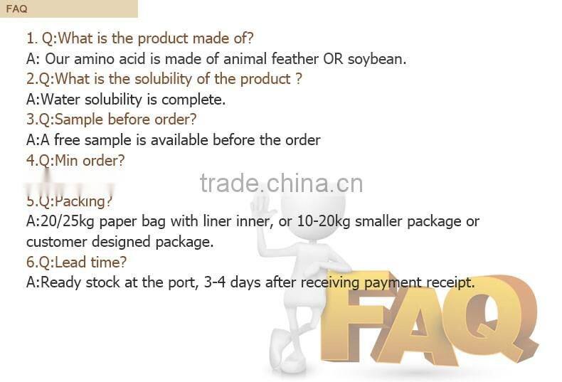 Environmental Highconcentrated Free Sample Branch Chain High Soluble amino acid for poultry feed