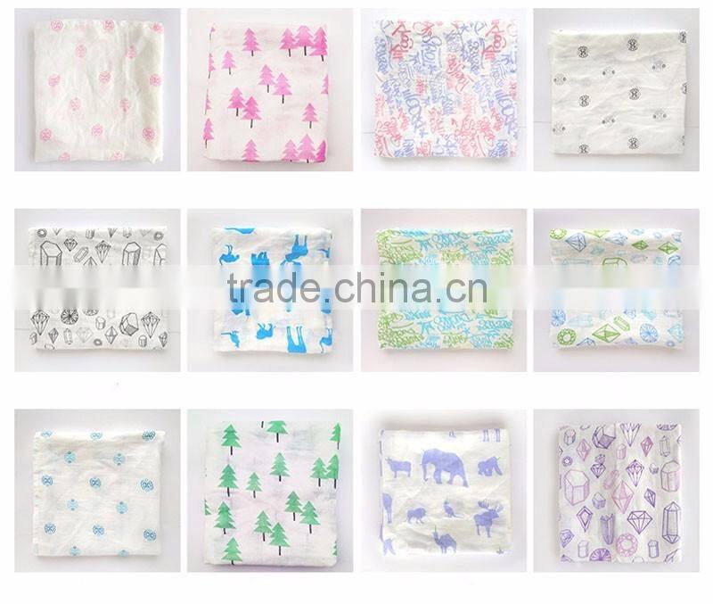 2017 Newest baby cotton blanket/baby muslin swaddle blanket