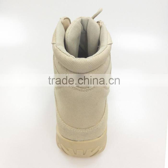 Beige Genuine Leather Breathable Tactical Boots