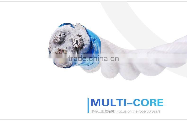 3strands PP combination rope steel wire rope 12-52mm