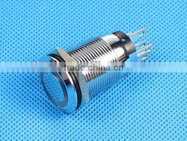 19mm stainless steel led illuminated pushbutton switch