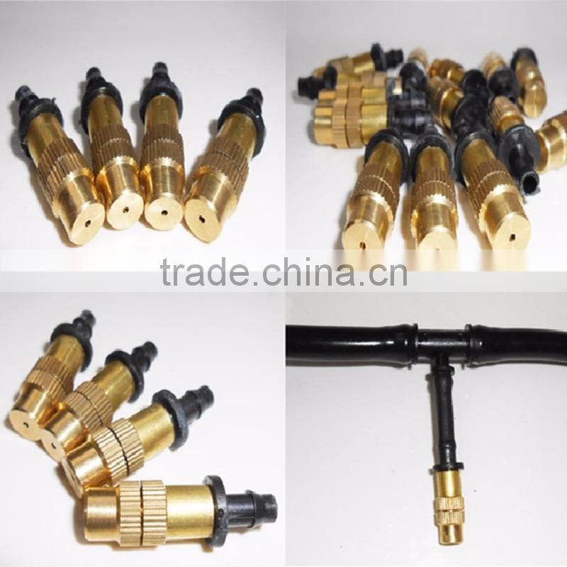 2016 Newest Gardening Water Cooling Thread Brass Spray Sprinkler 5pcs Adjustable Misting Nozzle