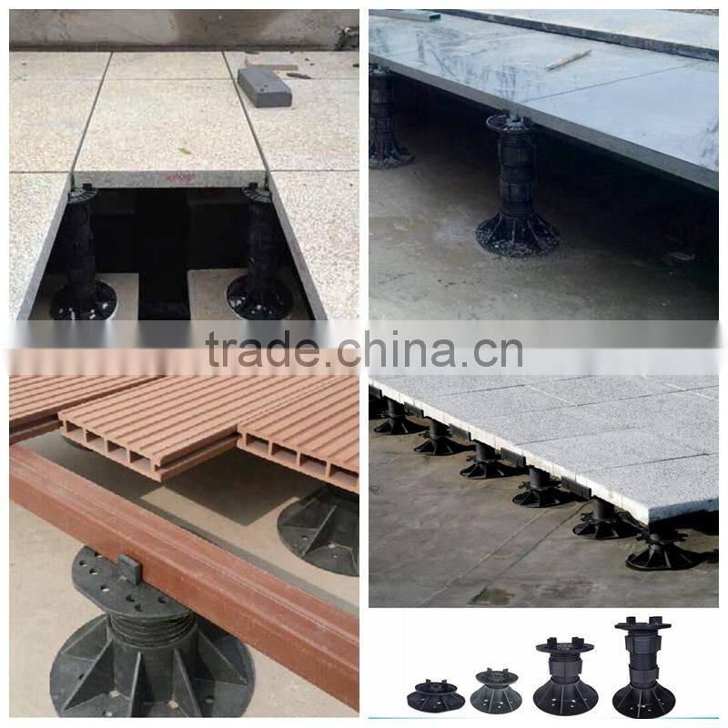 Factory hot selling adjustable plastic outdoor pedestals WPC decking