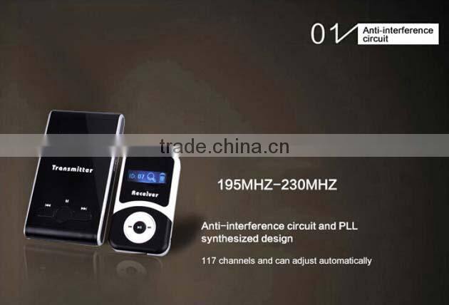 YMG-100 The smallest lightest thinnest 80M 15 hours Wireless Tour Guide System