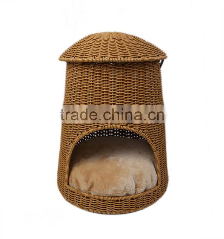 S&D wholesale plastic rattan cat house cat bed cat furniture pet bed made in p.r.c