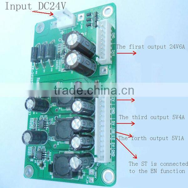 Car LCD TV TV power supply board buck module 12V24V5V Quad Output Driver Power Module