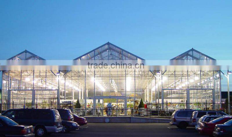 BaoLiDa Glass Greenhouse With Outside Shading Net