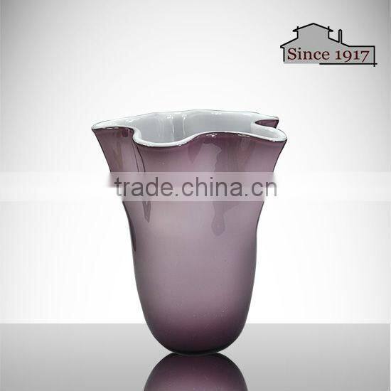 china different flower shaped glass flower vase for home decoration