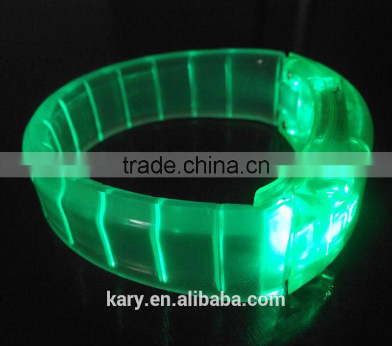 LED Plastic Bracelets For Promotional Paty Gifts 8'' LED Flashing Bracelet