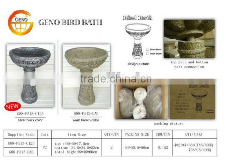 cement granite birds baths carving for garden using