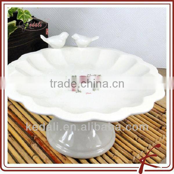 China Facroty Porcelain Ceramic Serving Dish with Bamboo