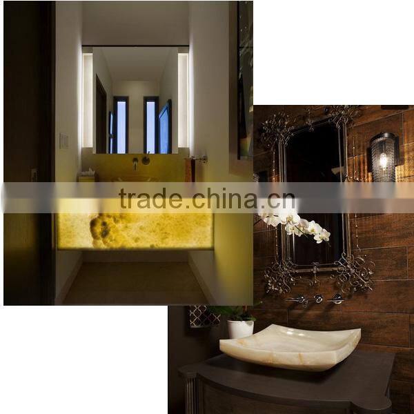 new travertine overmount sink