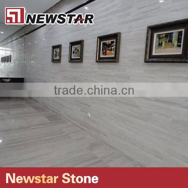 Newstar Cheap Wooden White Straight Vein Marble For Floor Wall Tile USA