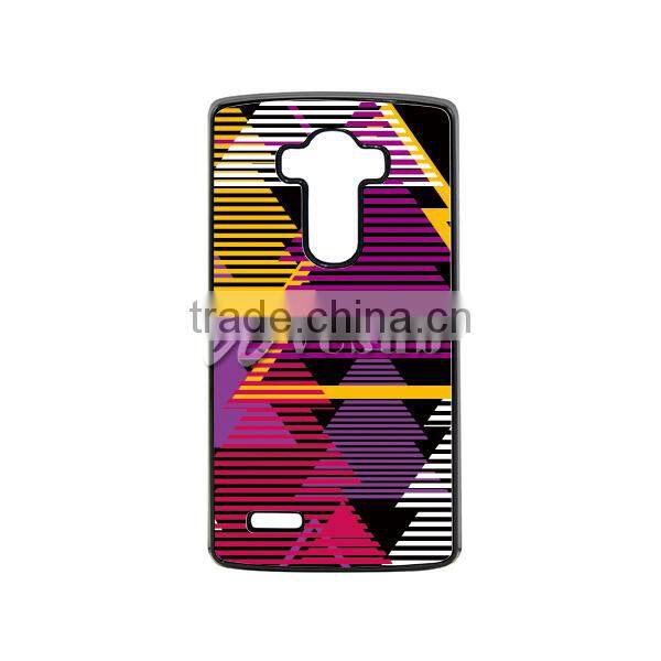 Custom Wholesale 2D Sublimation Printing Stylish DIY Black Plastic TPU 5.5 Inch Mobile Phone Case For LG G4