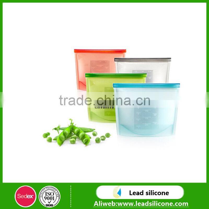 Multifunctional Silicone Food Preservation Kits ,Silicone Storage Bag With Sealing Strip
