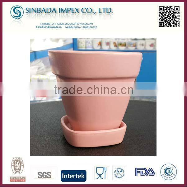 Ceramic Black Flower Pots With Handle Wholesale