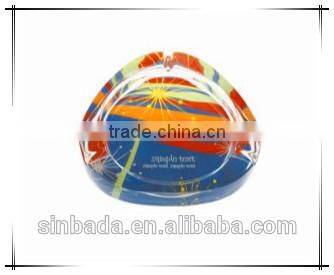 Glass ashtray with decal on bottom ,high quality glass ashtray,promotion colored glass ashtray