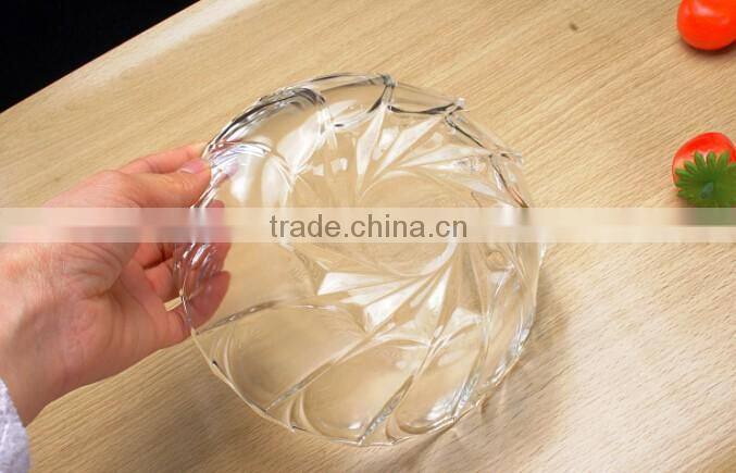 Maple leaf glass bowl kitchenware glass bowl clear glass bowl with stem microwave glass bowl