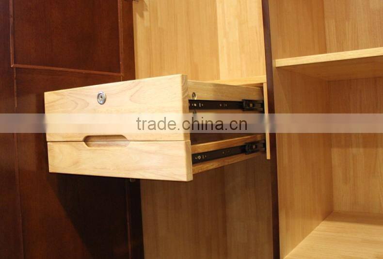Wooden Wardrobe Design with top cabinet
