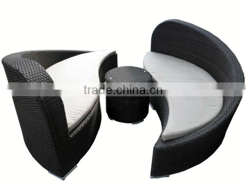 Modern design garden furniture outdoor sun bed with cushion