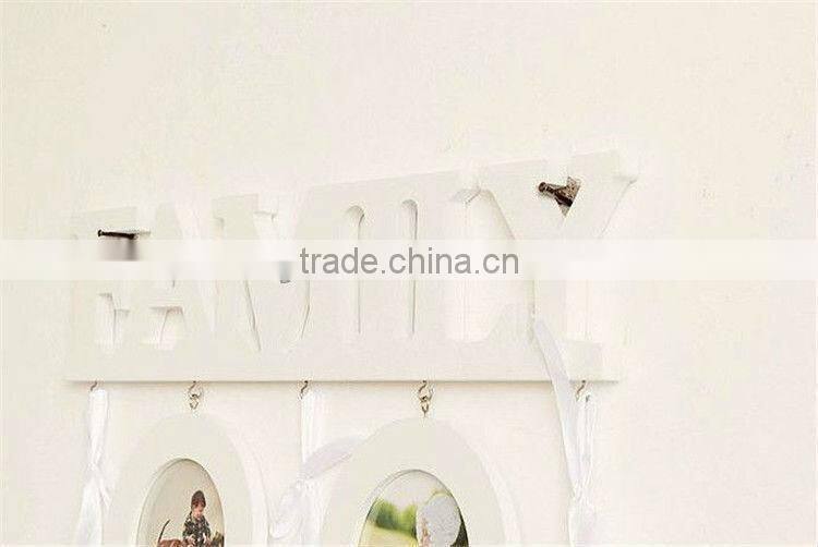 Wooden Antique Photo Frameswiht Funny Face Photo Frame White Color