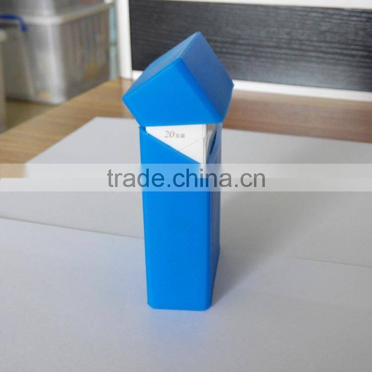 Eco-friendly cigarette pack cover silicone rubber /aluminium cigarette box cases,slim silicone cigarette case