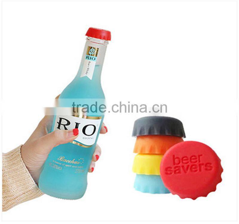 customized food grade silicone wine saver beer bottle stopper