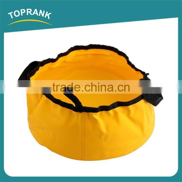 Custom color portable water basins outdoor camping PVC material folding wash basin