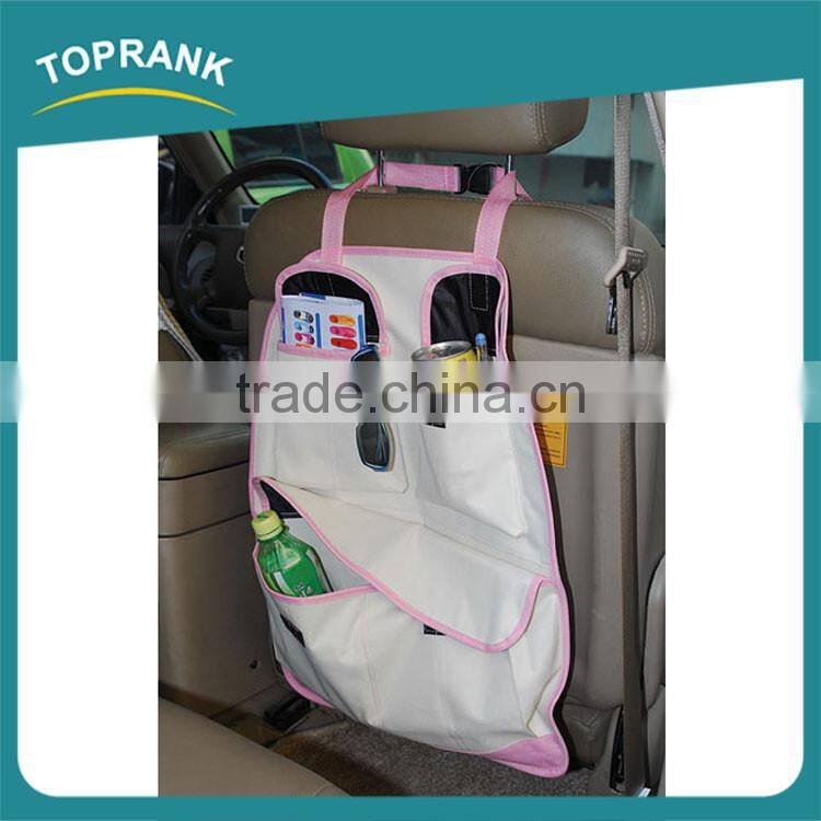 Fashion design women style pink backseat hanging car organizer bag