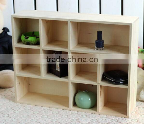 DIY display wood storage box cabinet on wall desk