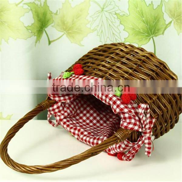 Beautiful wicker fruit basket , wicker bussiness gift basket