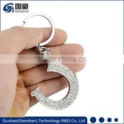 2017 New Lucky horseshoe keyring decorations craft horseshoes keychain