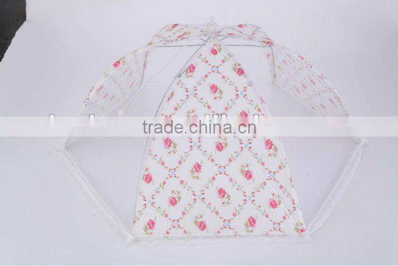 high quality foldable food cover with flower