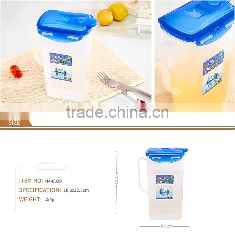 New lock style plastic juice /tea/water fresh cold kettle cold PP water bottle with lid