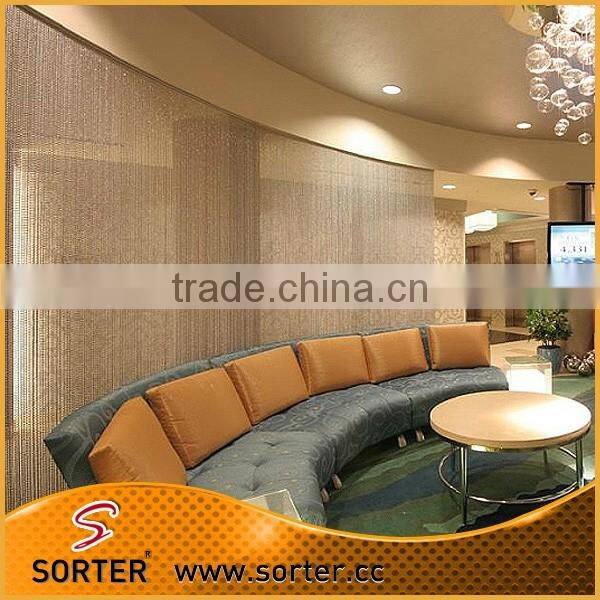 top-rated discount metal ball chain curtain/steel beaded chain curtain/anti static room divider