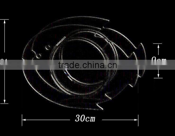 Acrylic material tank and vase clear glass fish shaped bowl