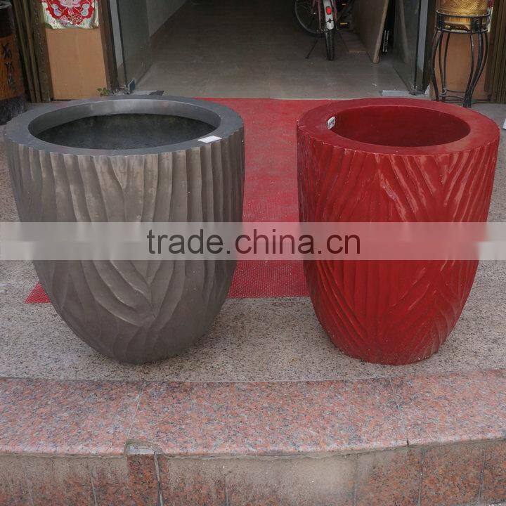 Modern FRP round strong planter