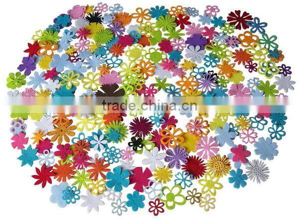 progiftspace 2017 new laser cut polyester fabric felt cheap artifical flower decoration wholesale for wedding scrapbooking DIY
