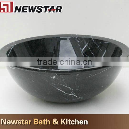 Newstar black marble bathroom sink