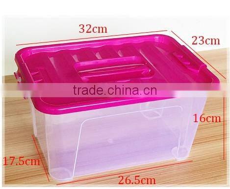 9L Toys Kits Clear Large Plastic Storage Bin&Box with Lids