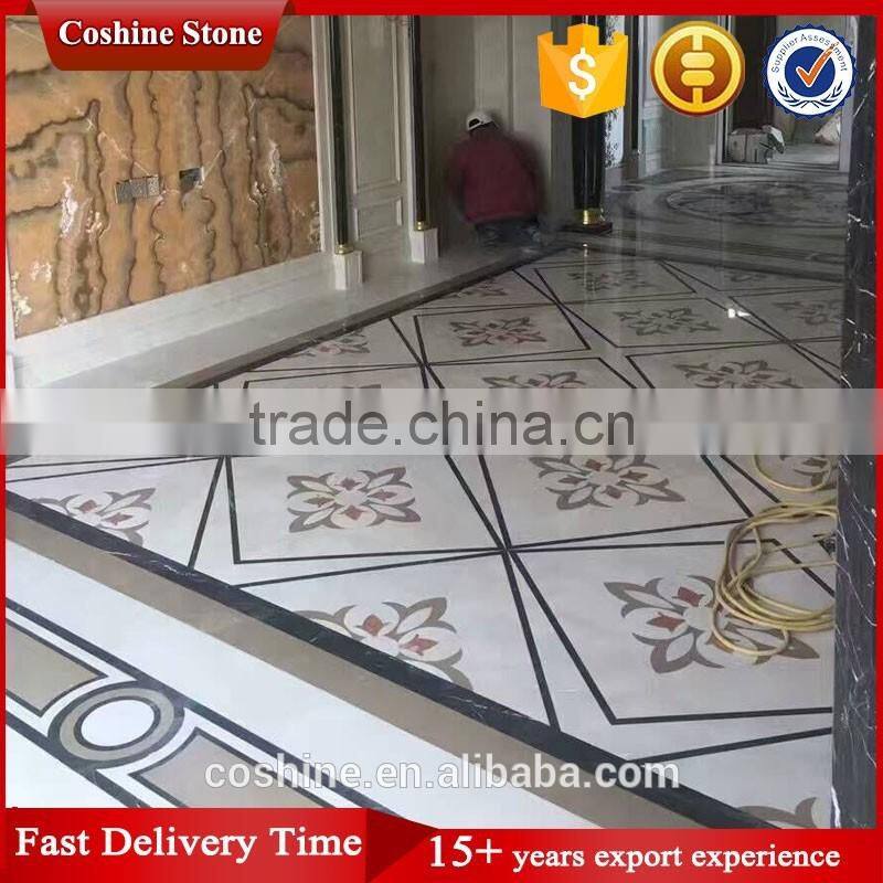 Villa Lobby Design Marble Flooring Tiles Stone Medallion & Watejet