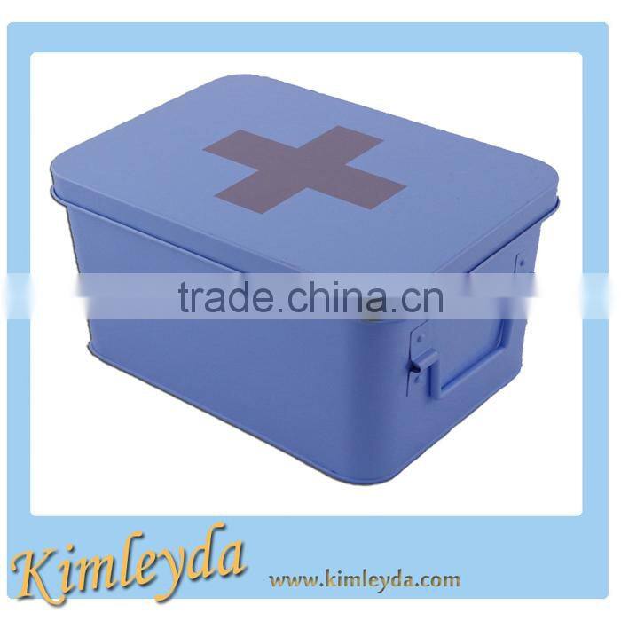 Metal medicine chest medical kit emergency box
