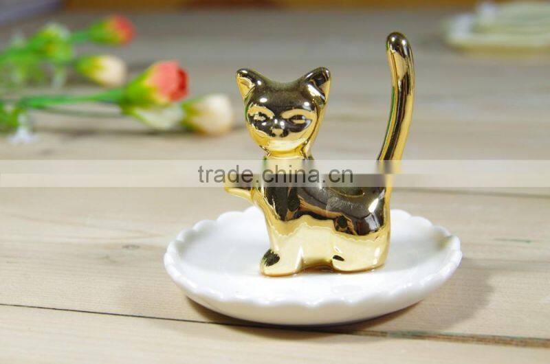 Promotional ceramic tray jewelry holder ring holder