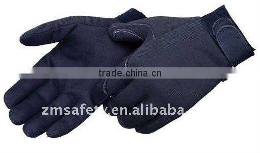 Blue Spandex Synthetic Leather Mechanics Gloves ZJM04