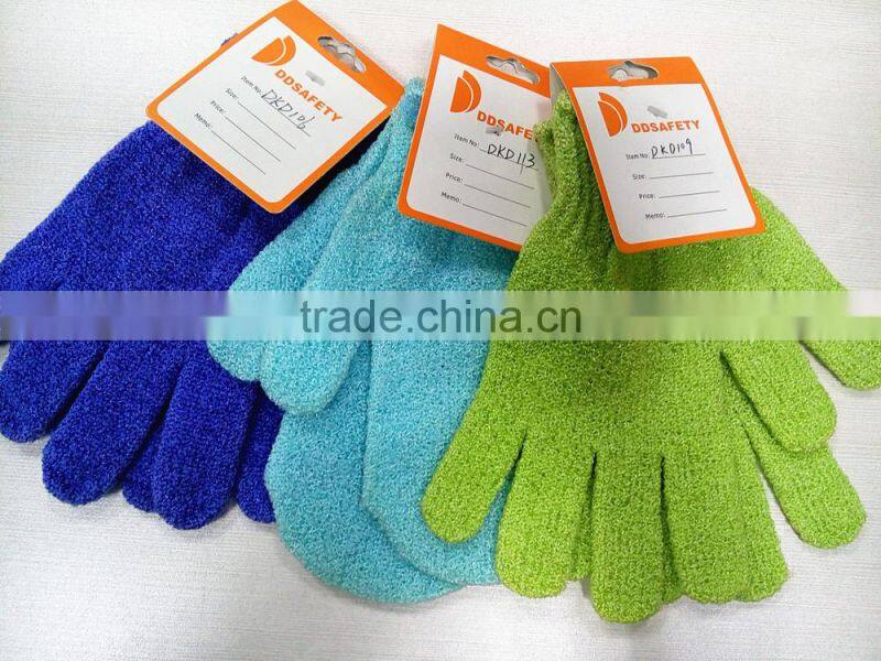 DDSAFETY Violet Nylon Polyester Shower Hloves Safety Gloves