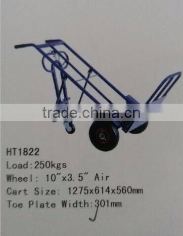 three-wheel hand trolley cart foldable platform structure HT1822