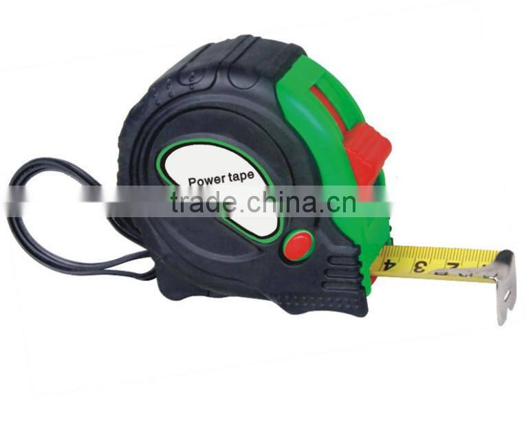 25 Foot Rubberized Tape Measure with Quick Stop Button, 25ft by 1 inch