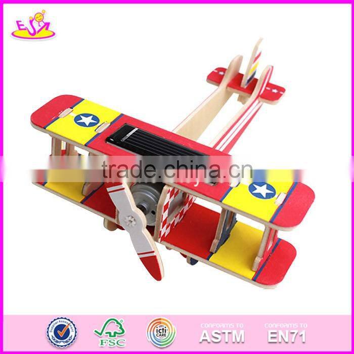 2017 New design kids assemble puzzle airplane wooden creative toys W03B069