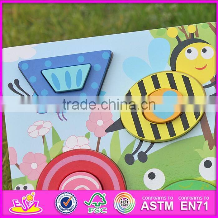 2017 New product diy animals wooden kids puzzle toy W14D027
