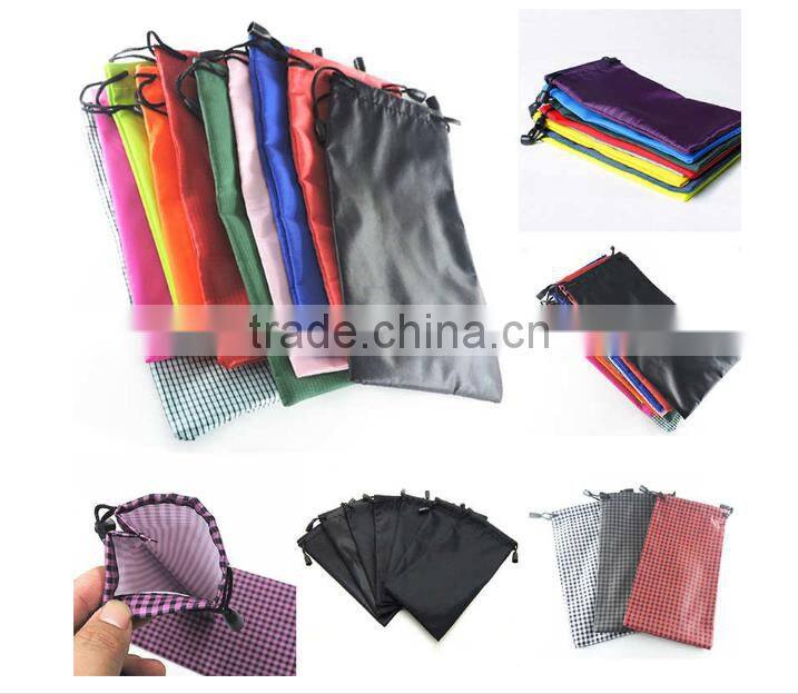 cheap Soft Cloth Microfiber jewely Bag Case For Sunglasses Glasses Random Delivery